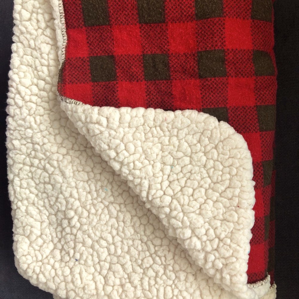 Flannel, rustic baby blanket